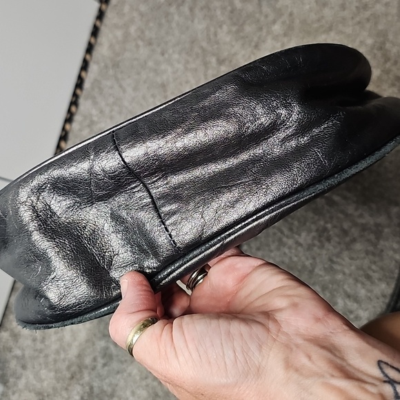 Anne Klein For Calderon Smoke Metallic Crossbody Bag with knotted strap - Picture 7 of 8